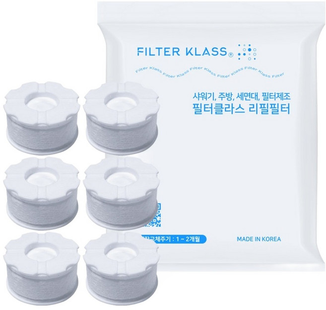필터클래스 바디럽 퓨어썸 호환 베이직 세면대 필터 6p, 1개, 무향