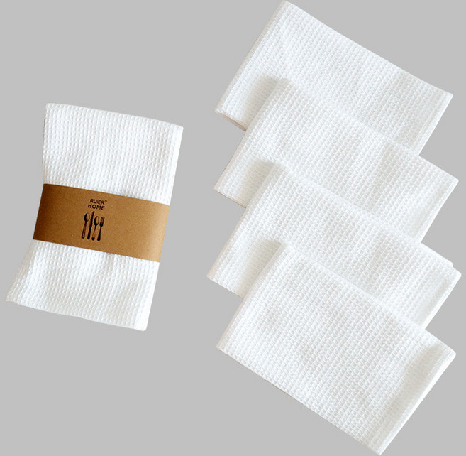 흡수가 빠른 순면 주방 행주, 화이트, 5개