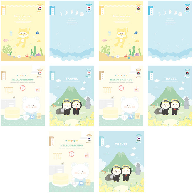 펜피아 1 000 초등 3-6 독서록 제본 노트, 랜덤발송, 10개