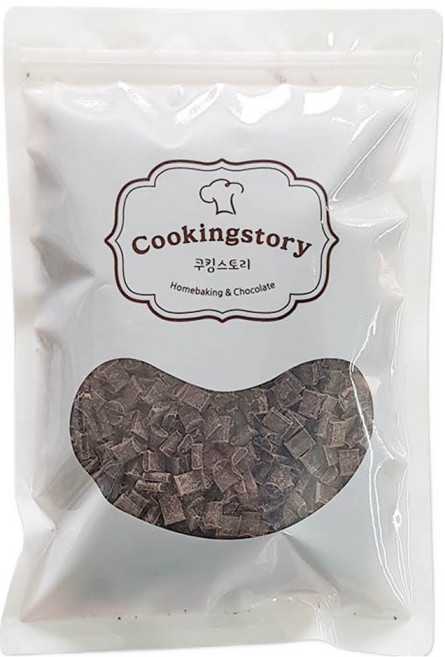 Cookingstory 烘焙用黑巧克力碎塊, 1kg, 1包