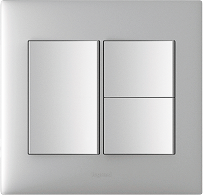 Legrand 羅格朗 阿佩拉 Simple 雙聯用 3開開關 銀色, 1個