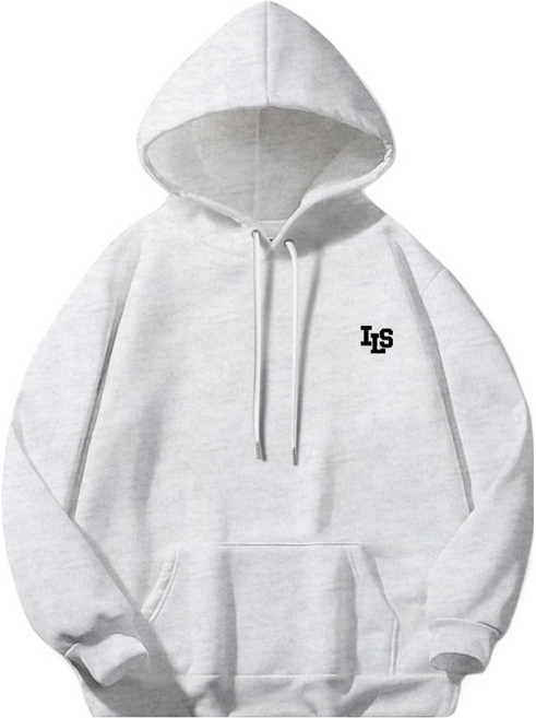 일루소 남녀공용 로고 아이엘에스 소프트 특양면 후드티