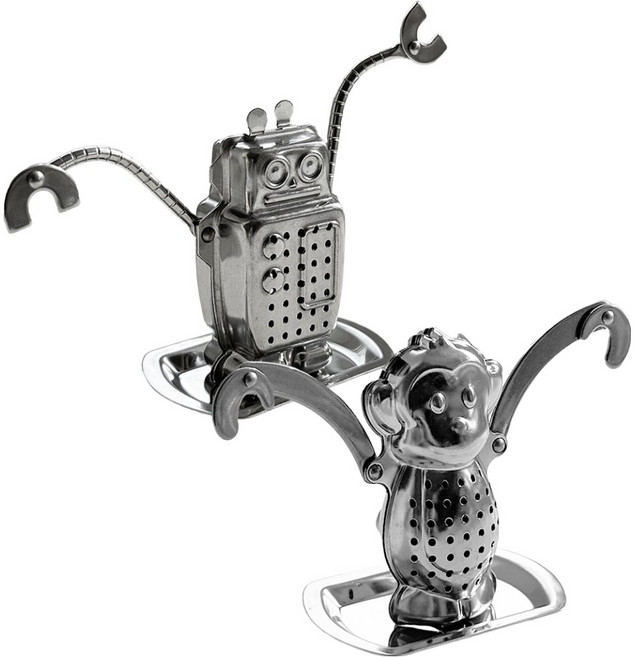 티이야기 스텐 로보트 차거름망 + 원숭이 티인퓨 세트, 1세트