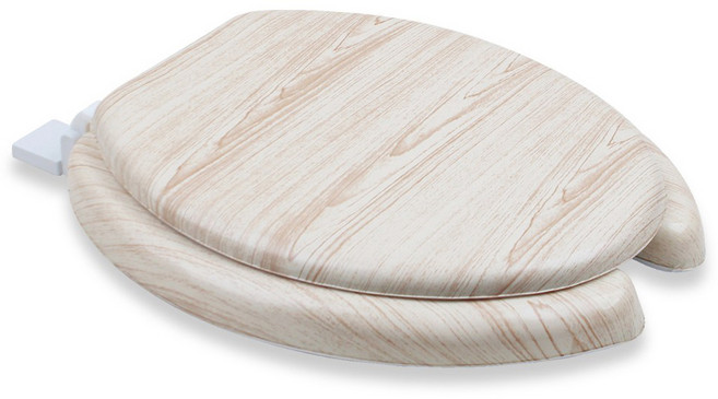 투투파파 패션 중형 U형 변기커버, 1개, 우드