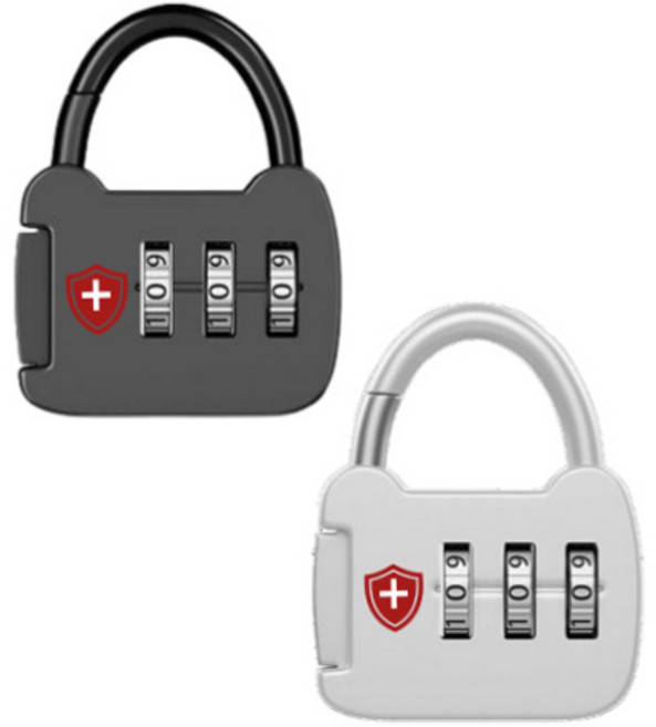 마터혼 도난방지 다이얼 자물쇠 블랙 + 실버 세트, 1세트