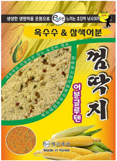 에코레져 껌딱지 옥수수 삼색어분 어분글루텐 떡밥, 1개