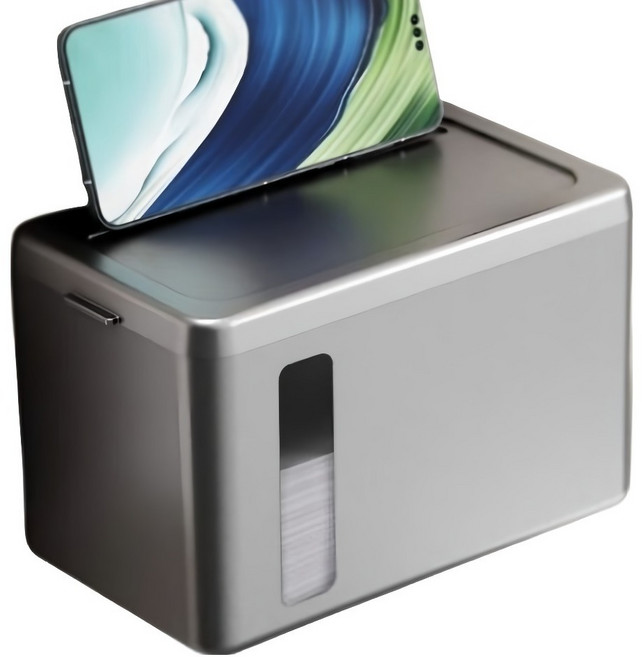 디블릭 무타공 핸드 페이퍼타올 디스펜서 케이스, 그레이, 1개