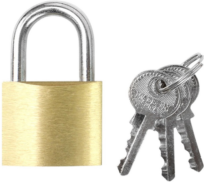 코텍스 황동 안전락 자물쇠 29mm P-3105, 1개