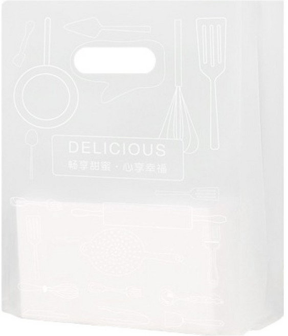 마켓피오 디저트모두 손잡이 비닐 타입1 25 x 35 cm, 1개, 100개입