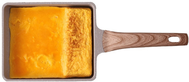 쿠킨 키친플라워 인덕션 쿠킨 모닝와이드 사각계란팬, 19cm, 1개