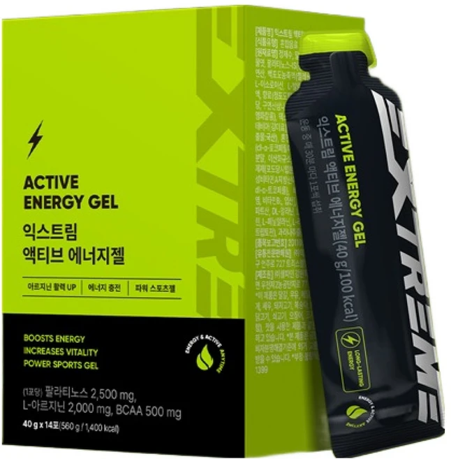 익스트림 액티브 에너지젤 14p, 560g, 1개 - 쿠팡
