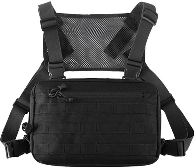 크레트 멀티 조끼가방, 블랙, 1개