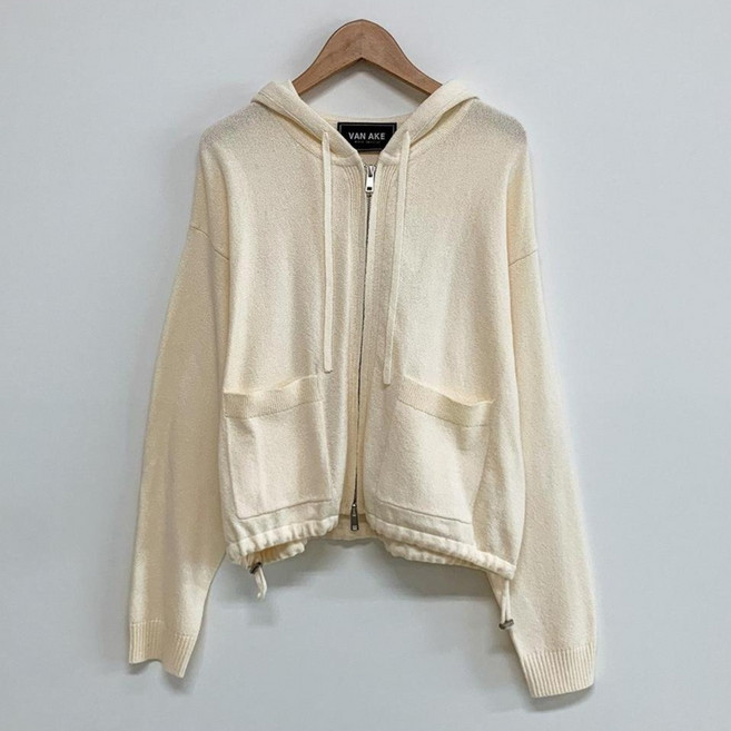 반에이크 백레터링 후드 니트집업