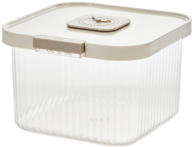 셰프토프 간편 오픈 쌀 보관통, 웜그레이, 1개