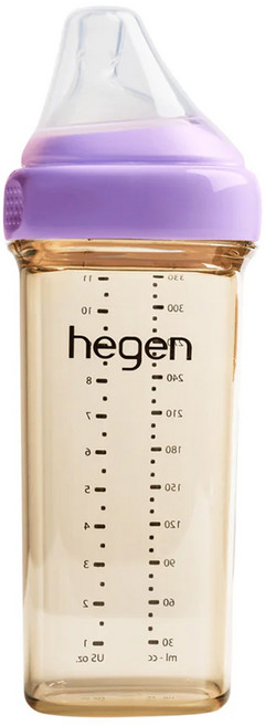 hegen 金色奇蹟PPSU多功能方圓型寬口奶瓶, 漾紫, 330ml, 1個