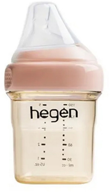 hegen 金色奇蹟PPSU多功能方圓型寬口奶瓶, 嫣粉色, 150ml, 1個