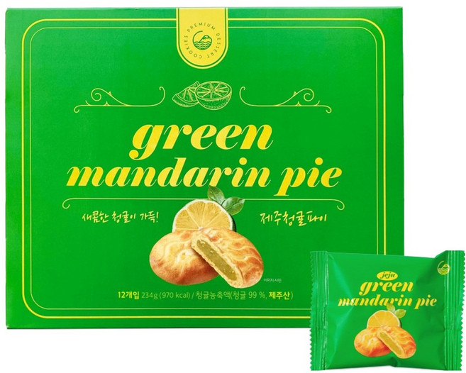 청우식품 제주 청귤파이 12p, 1개, 234g