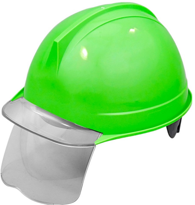 동명 건설현장 공사장 머리보호 ABE 투구형 투명창 보안경 안전모 그린, 1개