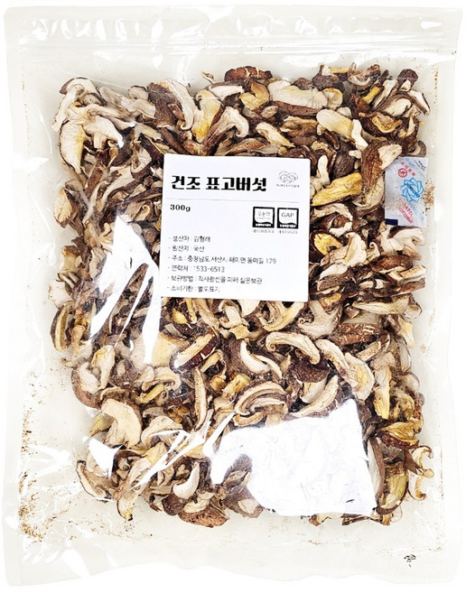 하진이네버섯뜰에 건조 표고버섯 슬라이스, 1개, 300g