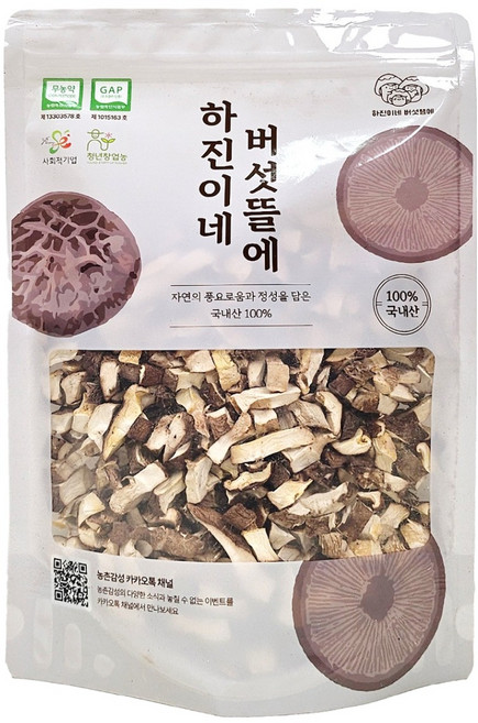 하진이네버섯뜰에 무농약 건조 표고버섯 큐브, 100g, 1개