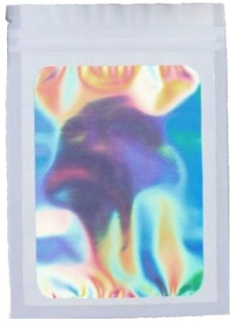 올하이 컬러풀 오로라 다용도 OPP 소품 포카 포장 지퍼백 슬리브 포장봉투 7.5 x 10 cm, 화이트, 100개