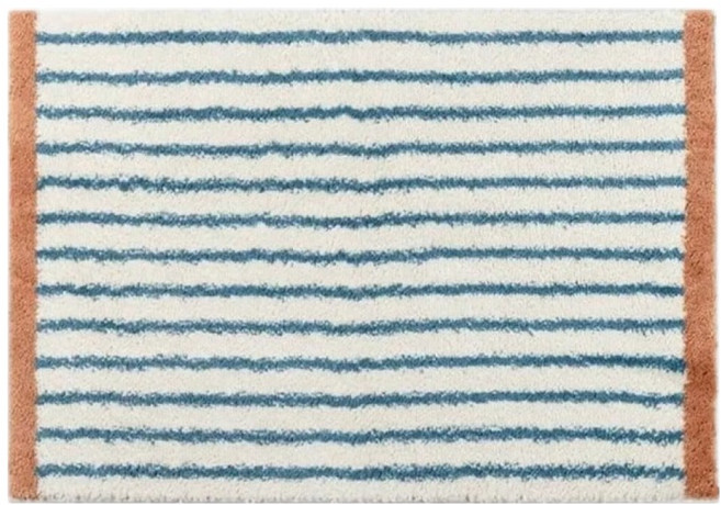 픽스9 화장실 주방 욕실 발매트, 블루 줄무늬