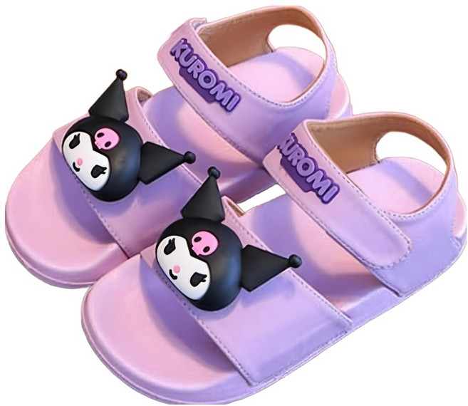 兒童三麗鷗3D魔鬼氈涼鞋