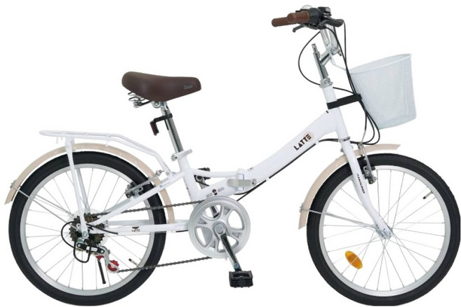 삼천리자전거 라떼 미니벨로 접이식 자전거, 화이트, 140cm, 1개