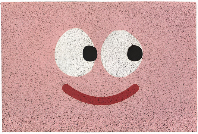 로이홈 다용도 미끄럼방지 코일 패턴 매트 카페트, 핑크, 1개