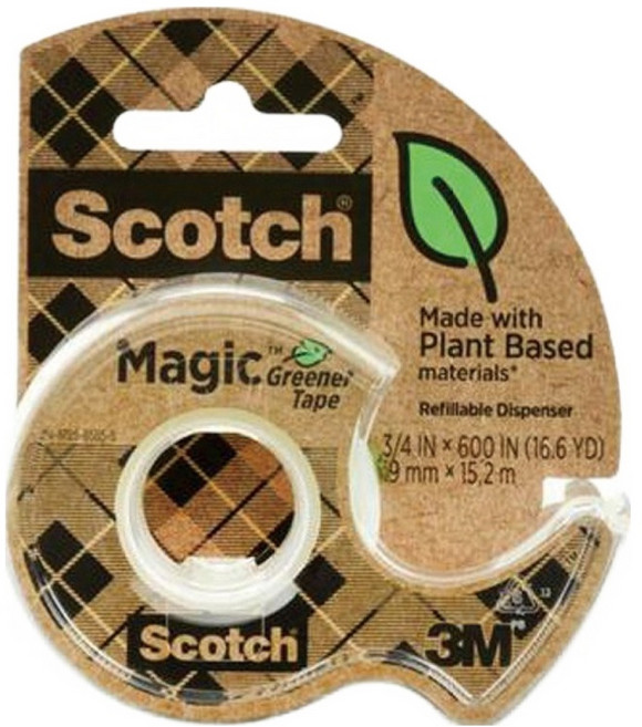 쓰리엠 스카치 매직테이프 그리너 디스펜서 18mm x 15m 123, 1개, 투명