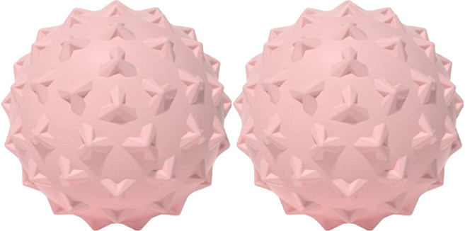 코어가드 요가 지압 돌기 마사지볼, 핑크, 2개