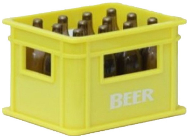 브리스크스타일 맥주 박스 모형 병따게 오프너, 옐로우, 1개