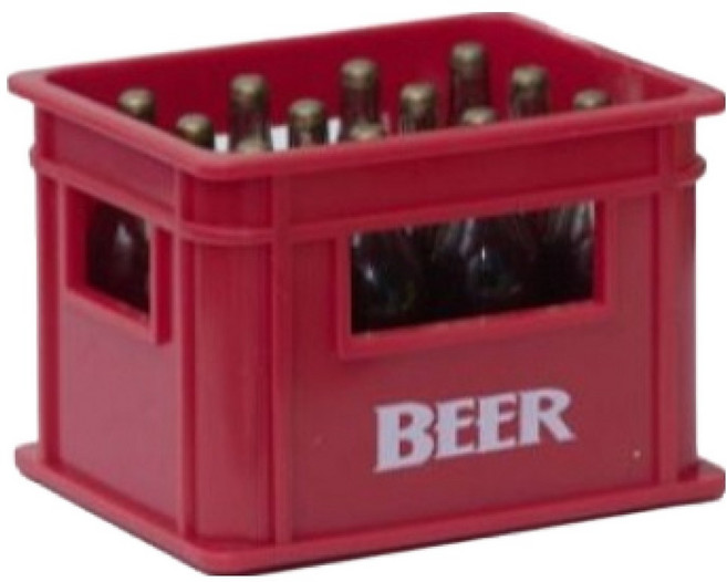 브리스크스타일 맥주 박스 모형 병따게 오프너, 레드, 1개