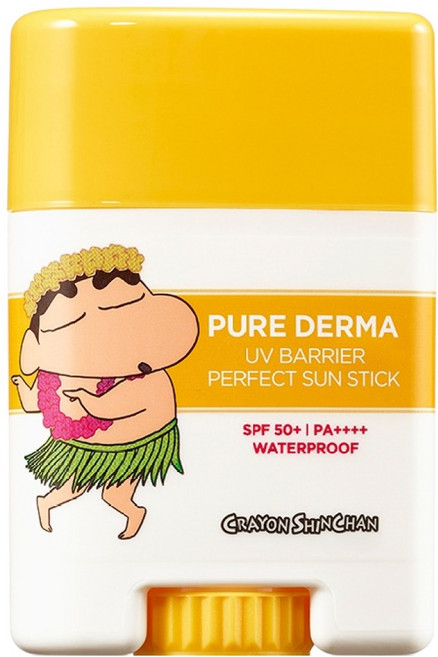 온더바디 퓨어더마 유브이 배리어 퍼펙트 선스틱 짱구 SPF50+ PA++++, 19g, 1개