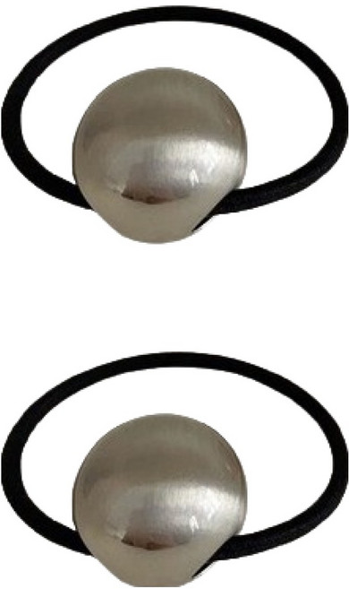 디멜디 메탈 머리끈 고무밴드 헤어고정줄 2p