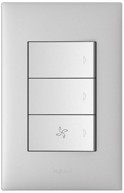 르그랑 아펠라실버 Simple 3구 하단 FAN 스위치, 1개