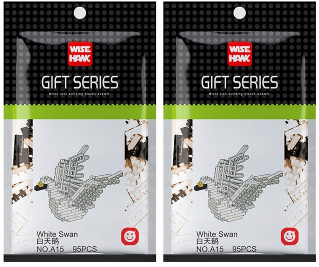 와이즈호크 나노블럭 백조 A15wh, 혼합색상, 2개