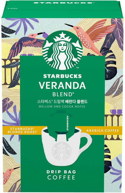 스타벅스 베란다 블렌드 드립백 커피, 9g, 1개, 5개입