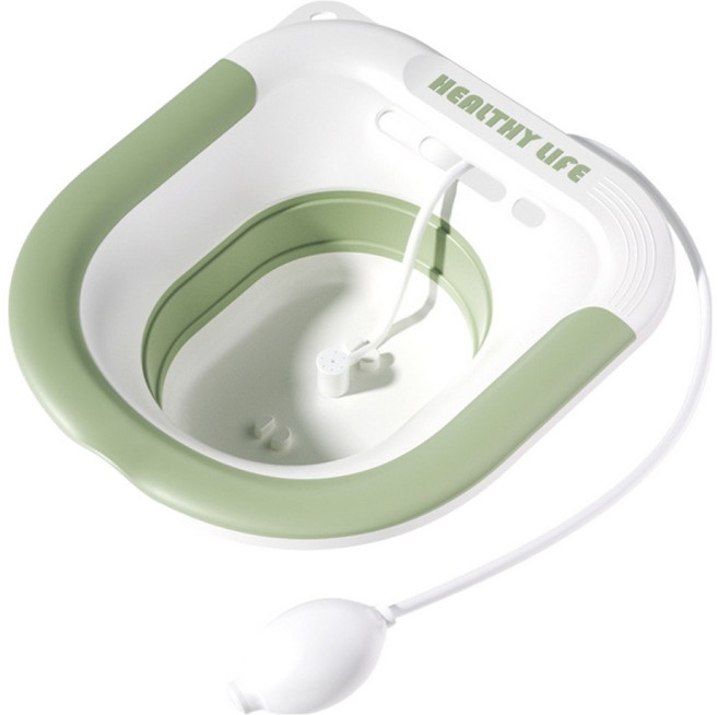 로이홈 프리미엄 접이식 폴딩 좌욕기 펌프형, 1개, 모리그린