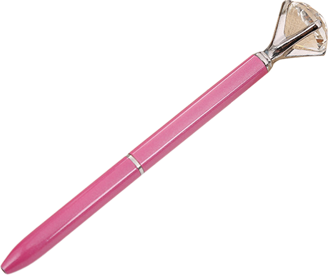 미소로운 글씨 잘써지는 선물 펜, 보석 실버핫핑크, 4개