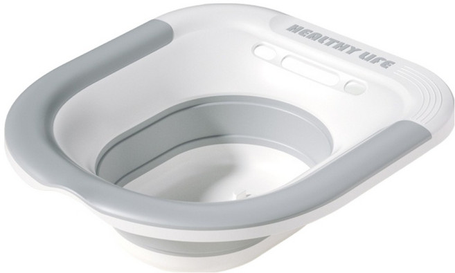 로이홈 프리미엄 가정용 온욕 접이식 폴딩 좌욕기 일반형, 1개, 패션그레이