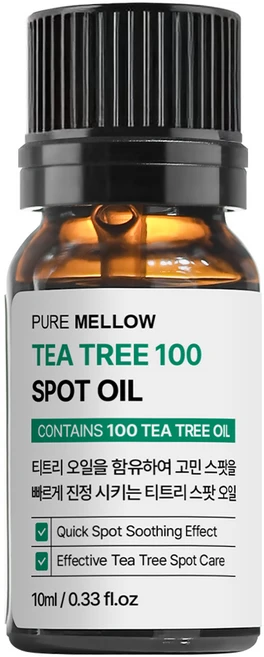 퓨어멜로우 티트리 100 스팟 오일, 1개, 10ml - 쿠팡