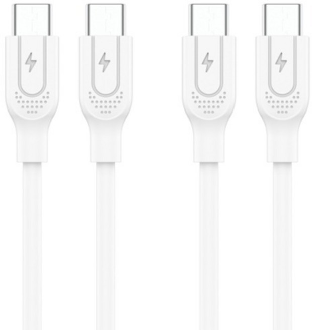 DOXX 고속충전 C타입-C타입 데이타 케이블, 화이트, 2개, 30cm