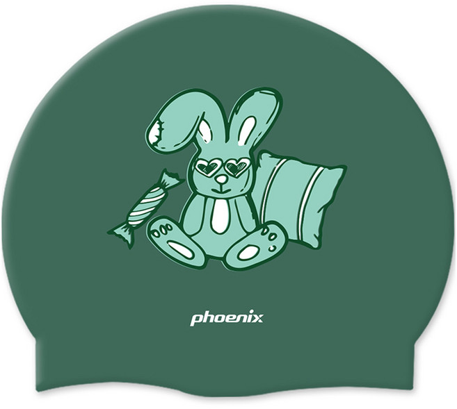 피닉스 디자인 실리콘 수영모 PCS-03, 캔디래빗그린, 1개