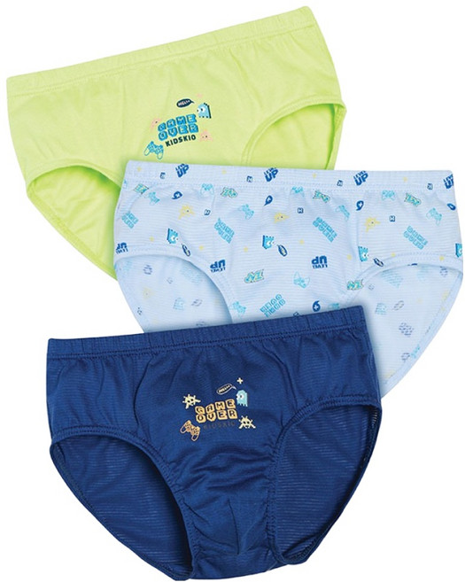 키즈키오 트라이 남아용 삼각 팬티 3종 세트 TBPDG01