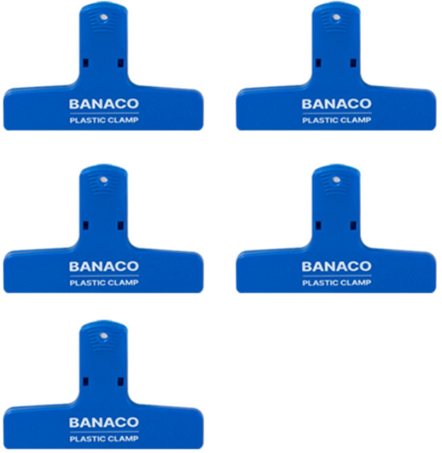 바나코 펜시 플라스틱 클램프, 블루, 5개