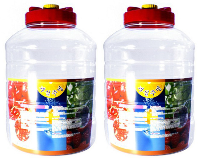 적색캡 과실주 담금주 매실병, 2개, 18L