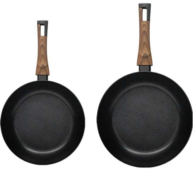 실바트 IH 인덕션 까리노 프라이팬 세트 2개, 블랙, 1세트, 프라이팬 24cm + 프라이팬 30cm