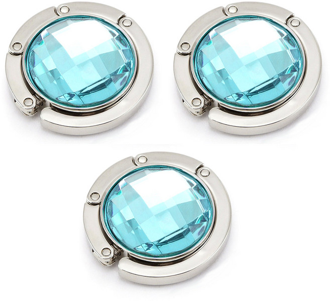 모나코올리브 휴대용 테이블 비즈 가방걸이 후크, 에메랄드, 3개