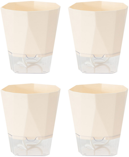 엘쏘 자동급수 저면관수 화분, 아이보리, 4개